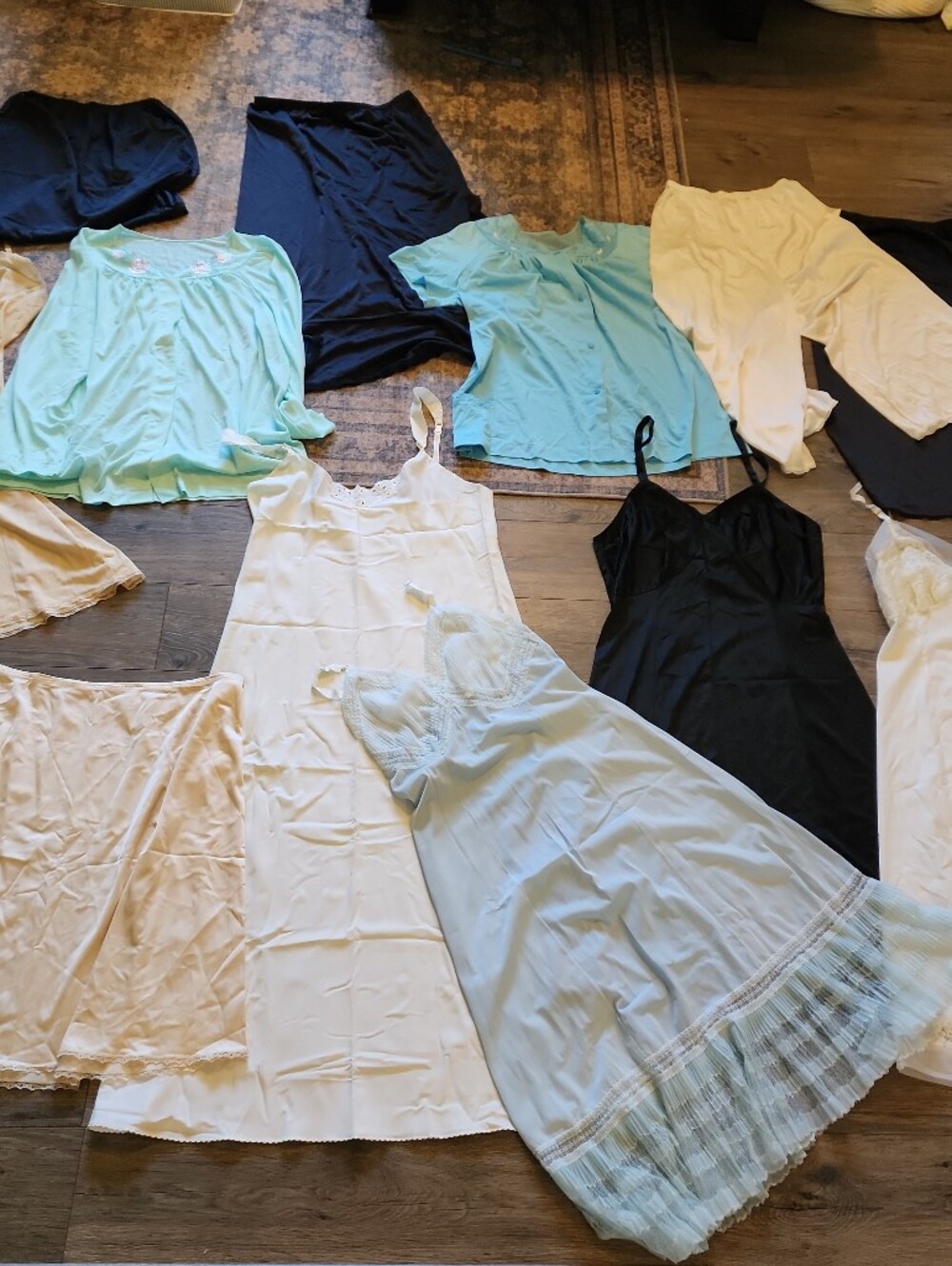Vtg Slip Dress Chemise Lot Vanity Fair Shadowline Cabernat Size M L 36 Lingerie